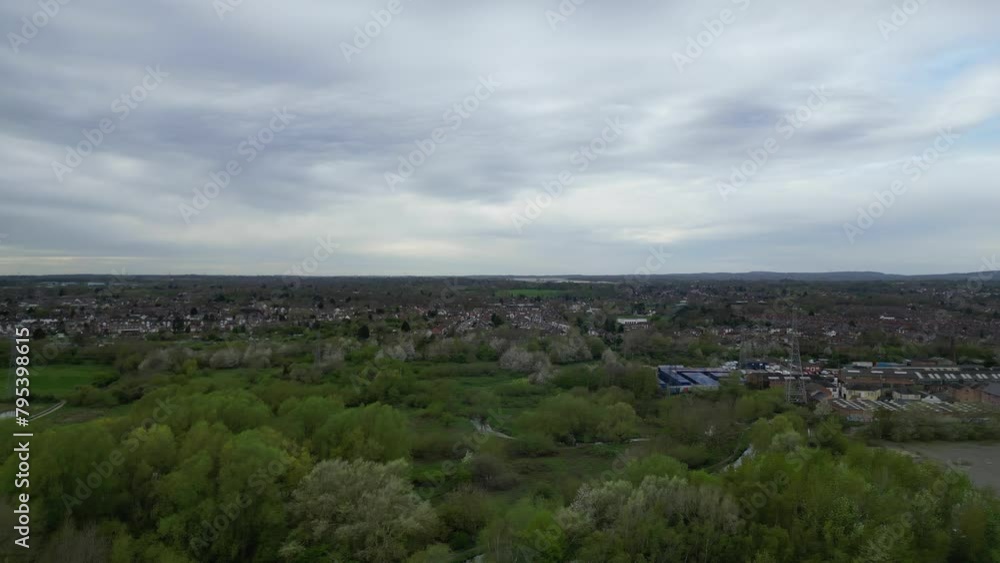 Aerial View of Central Leicester City of England United Kingdom During Cloudy and Windy Day. April 8th, 2024 Aerial View of Central Leicester City of England United Kingdom During Cloudy and Windy Day. April 8th, 2024