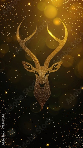 Beautiful antelope background graphic design © Leli