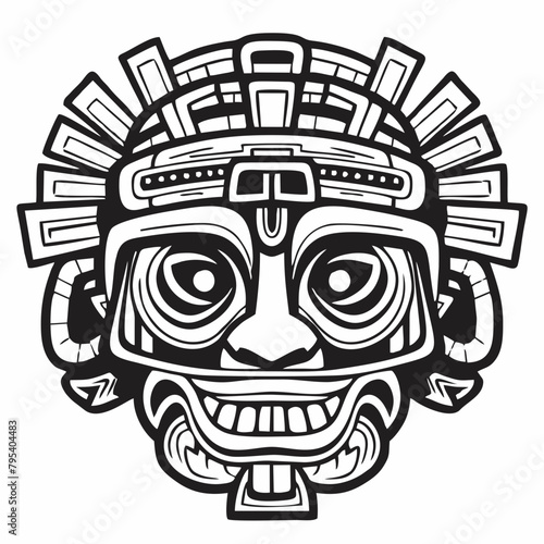 tiki mask in tattoo design