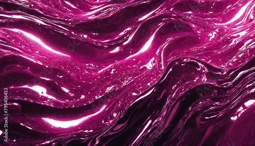 pink shiny liquid metal waves background
