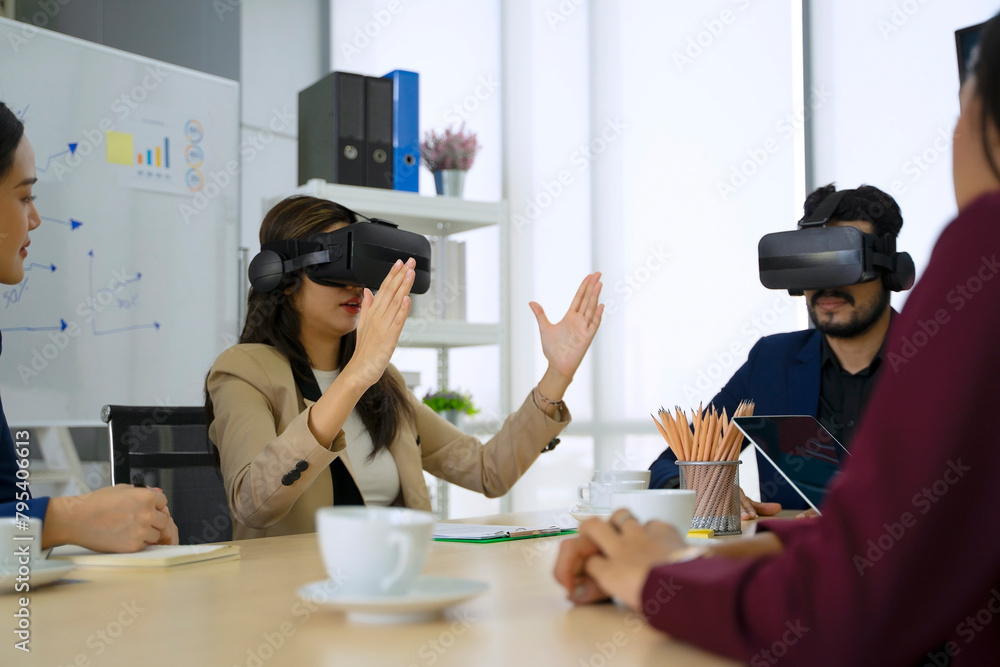 White collar workers are meeting at office. White collar workers are meeting at office.