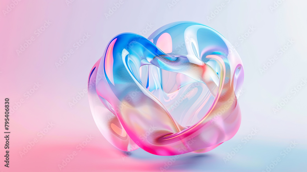 Fototapeta premium Bunte abstrakte und zufällige Wellen und Formen als Hintergrund. 