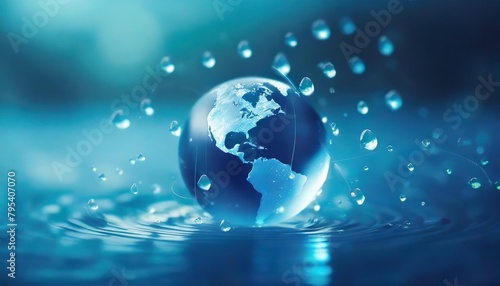 blue water drops world telecommunications day and world information
