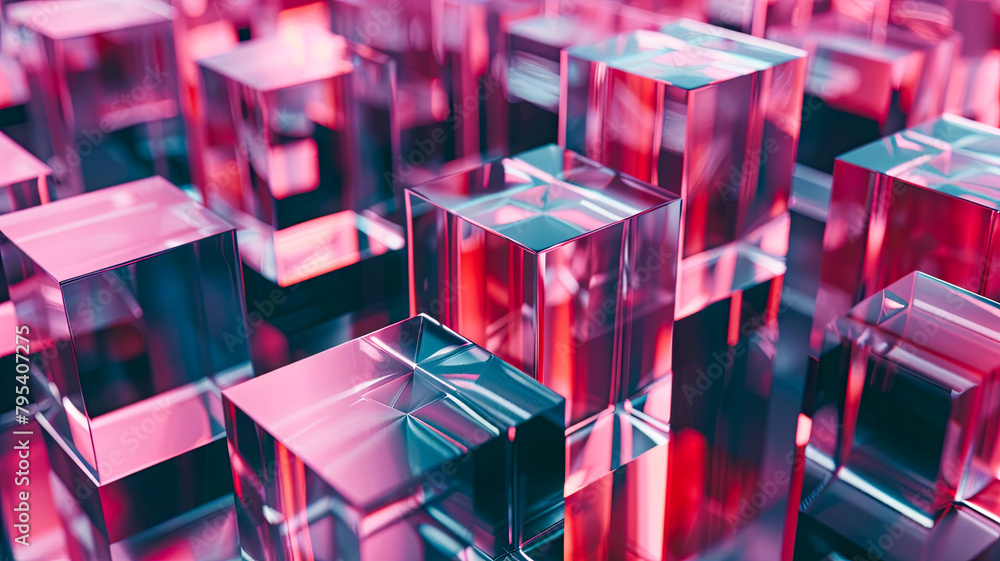 Abstrakte, geometrische 3D Formen als Hintergrund Abstrakte, geometrische 3D Formen als Hintergrund