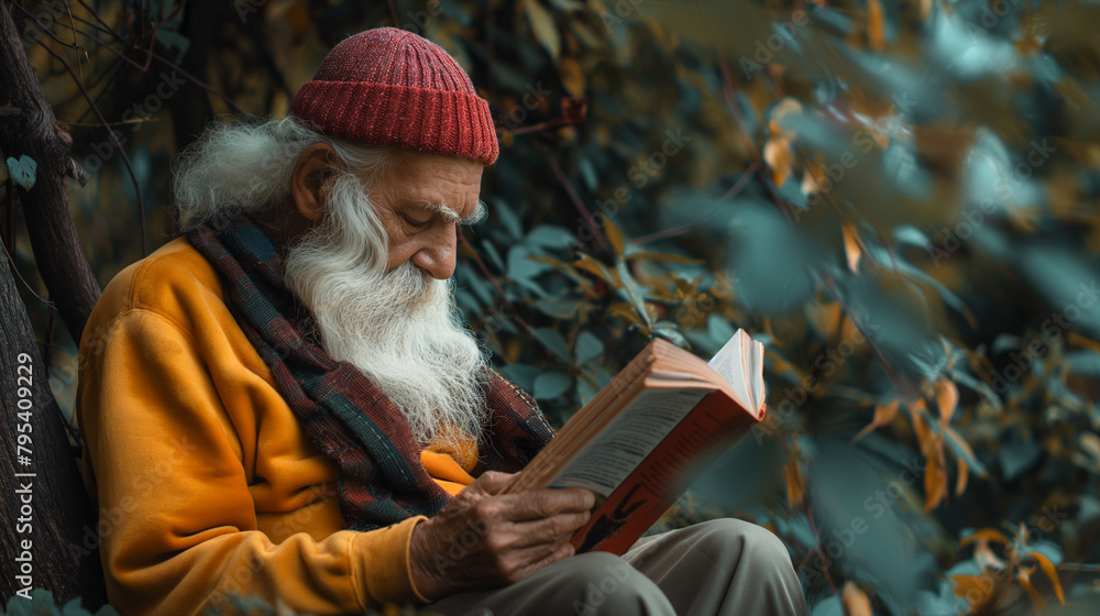 An elder passing on wisdom and life lessons through storytelling ...