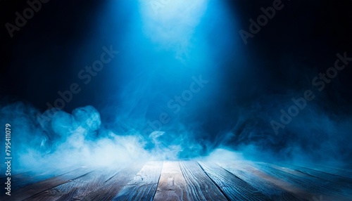 abstract blue mist studio background
