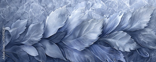 Wallpaper Mural Panel wall art showcasing marble with watercolor feather impressions blending natural elements with luxury Torontodigital.ca