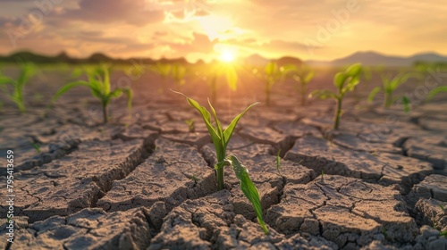 Researchers develop droughtresistant crops using genetic engineering, aiming to sustain agriculture in arid regions affected by climate change, science concept photo