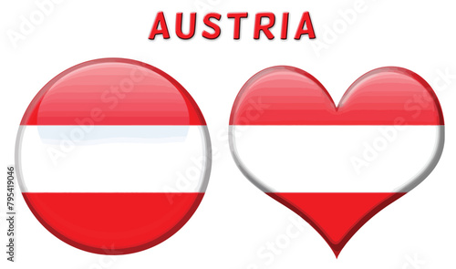 Austrian flag buttons