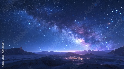 Night Sky: A 3D representation of the night sky, highlighting the beauty of the Milky Way