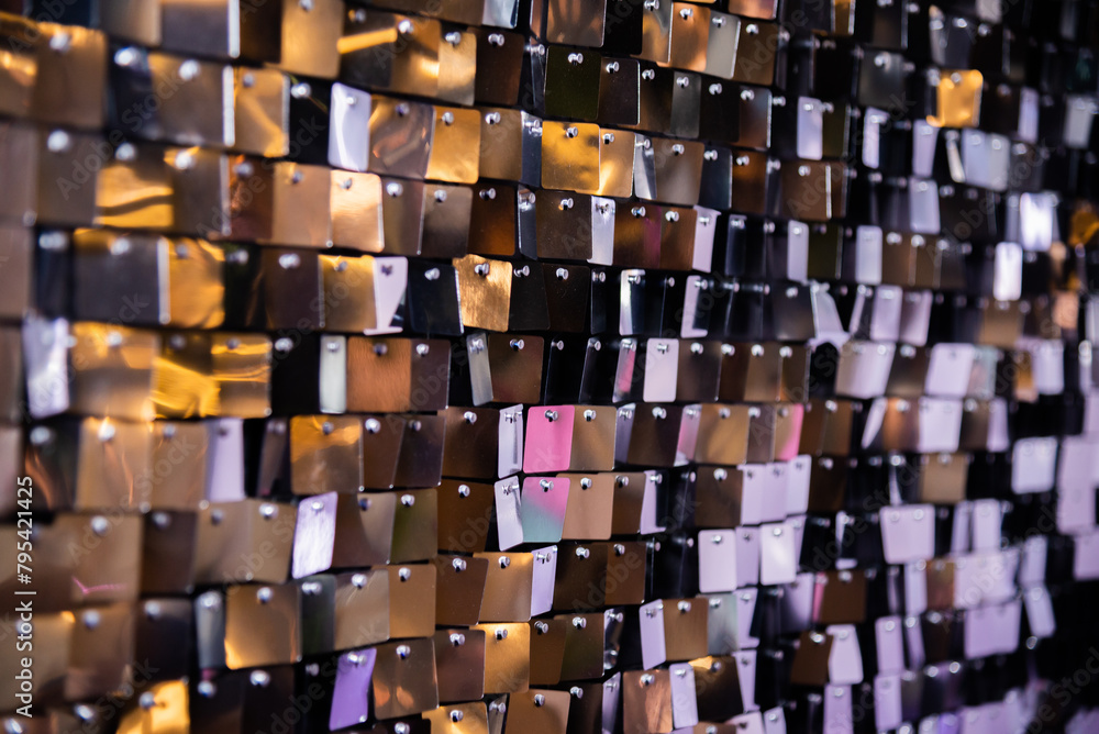 Fototapeta premium Background of shiny gold and silver details
