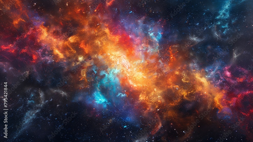 Telescope: A 3D visualization of a telescope's view of a nebula