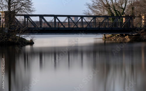 Langzeitbelichtung an der Havel in Berlin Spandau, Deutschland photo