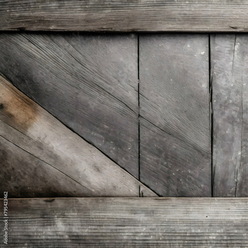 old wooden background.a natural weathered banner positioned against a backdrop of premium gray wood plank texture. The artwork should combine rustic elements with modern aesthetics, offering a versati photo