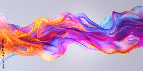 Leuchtfarbenes Hintergrundmotiv in einzigartigen Design mit vielen bunten Neon Farben als Explosion im Querformat für Banner, ai generativ