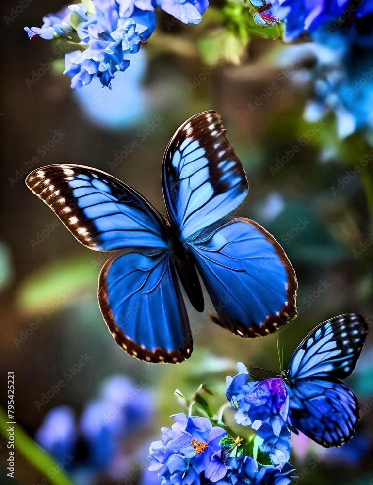 Purple butterfly on wild white violet flowers in grass in rays of sunlight, macro. Spring summer fresh artistic image of beauty morning nature. Selective soft focus. Purple butterfly on wild white violet flowers in grass in rays of sunlight, macro. Spring summer fresh artistic image of beauty morning nature. Selective soft focus.