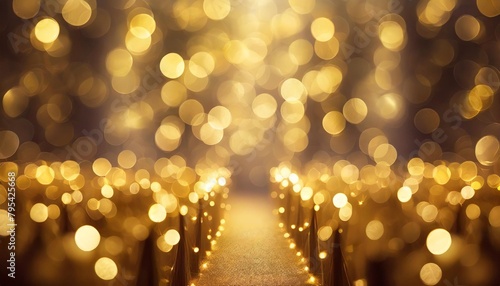 background wallpaper with an abstract golden bokeh look hollywood s oscars ceremony made with generative ai