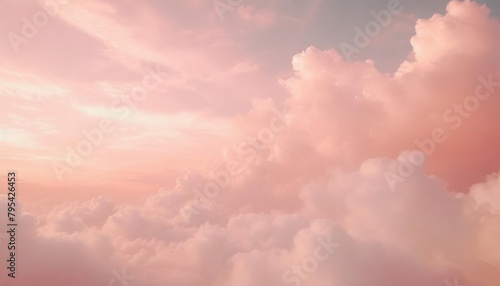 pink sky with white cloud background