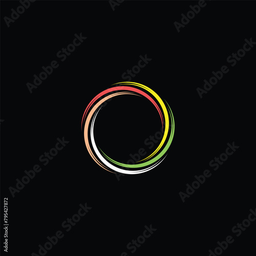 Colorful circle vector logo template illustration
