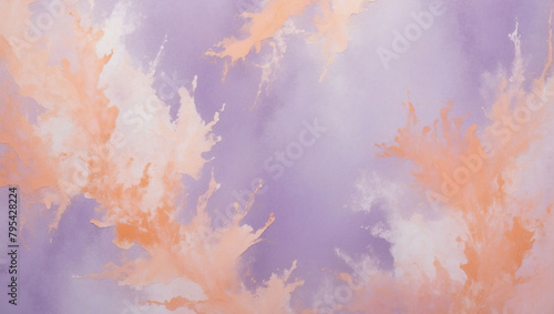 Apricot Aura  Gentle Coral and Lilac Background with Faint Texture  Bathed in Subtle Radiance.