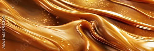 Immerse yourself in the caramel dream of liquid caramel, its golden waves inviting you to taste the essence of pure indulgence