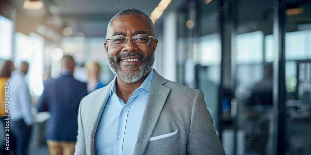 Confident Business Leader at Corporate Office. Generative ai Confident Business Leader at Corporate Office. Generative ai