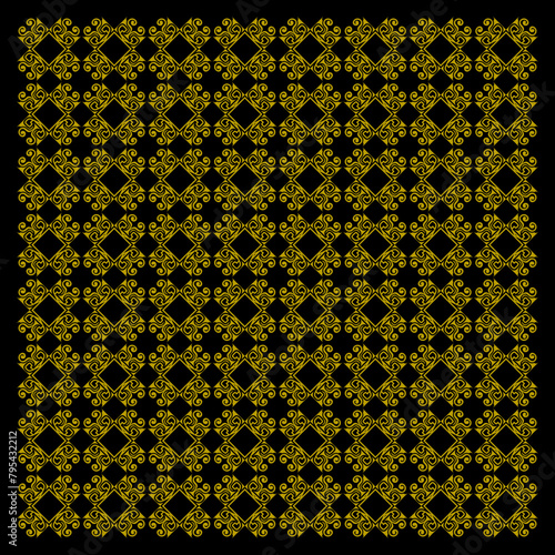 Abstract geometric pattern with ornament color gold