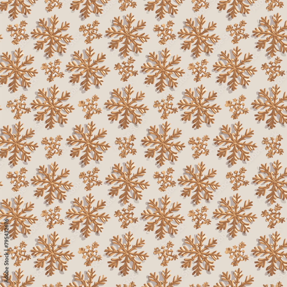 Fototapeta premium Seamless colorful decorative beautiful 3d floral peach tone ,hand drawn flower background pattern design vector illustration
