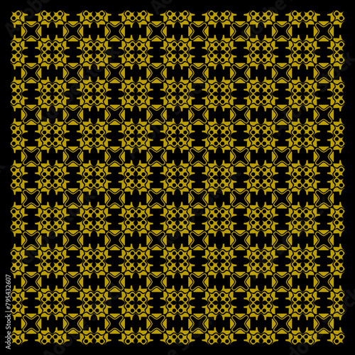 Abstract geometric pattern with ornament color gold