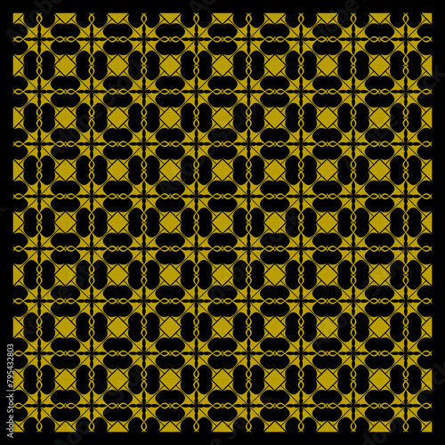 Abstract geometric pattern with ornament color gold