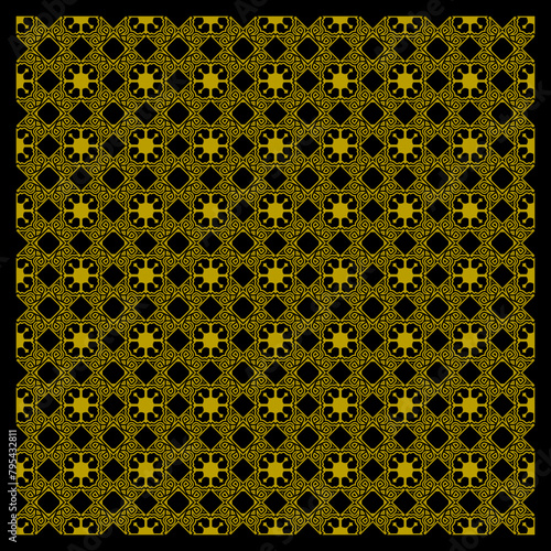 Abstract geometric pattern with ornament color gold