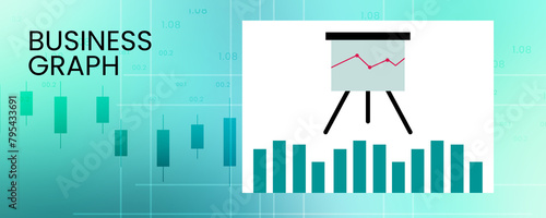 2d illustration Stock market online business concept. business Graph 
