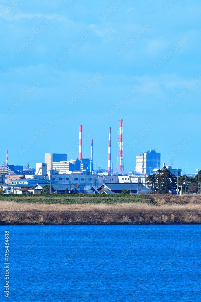 Obraz premium 新潟市の工場風景（新潟県）