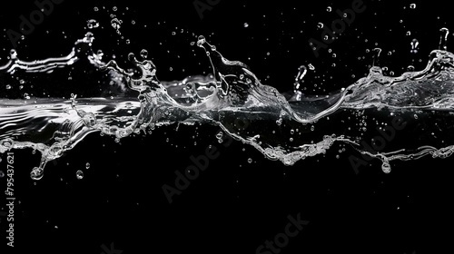 b'Black and white water splash' photo