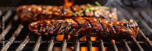Lose yourself in the enticing aroma of barbecue sauce, its tangy flavor and savory notes lingering photo