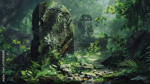 overgrown ruins in the jungle