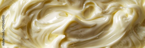 Lose yourself in the creamy swirls of liquid mayonnaise, its subtle fragrance and smooth consistency inspiring calm