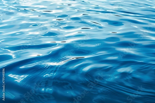 tranquil blue water ripples and reflections abstract aquatic background