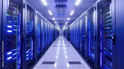 Efficient Data Management Linking Computers to Cloud with Servers, Online Connections, and Storage in Data Centers

