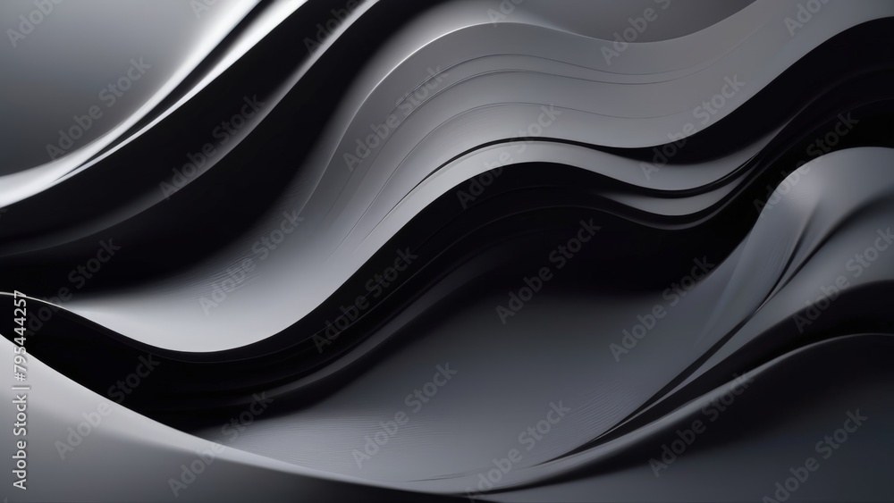Abstract Black and White Wavy Background Abstract Black and White Wavy Background