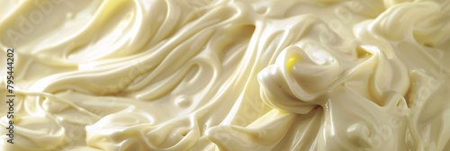 Delve into the creamy richness of liquid mayonnaise, its smooth texture and gentle aroma creating a sense of peace photo