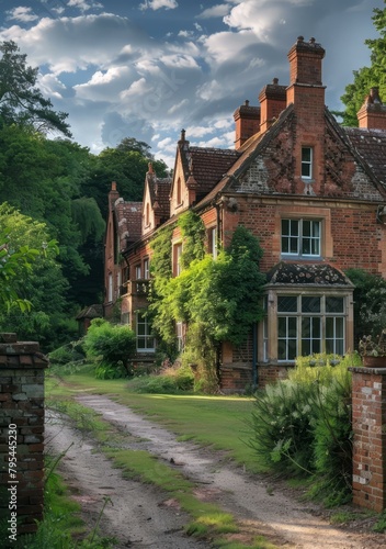 b'A beautiful English country house'