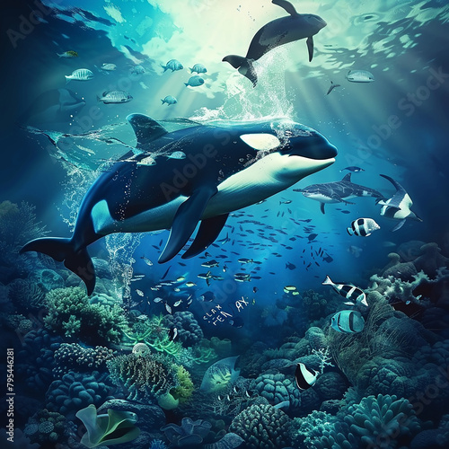 3d rendered photos of World ocean day clip art © Pics Hub