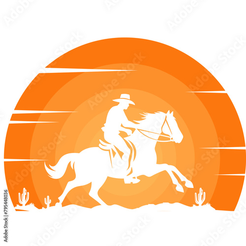 horse jockey logo element