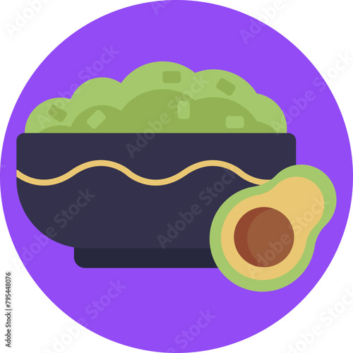 Dip into the heart of Mexico with our vibrant Guacamole icon, capturing the essence of creamy avocados, zesty lime, and fresh cilantro in a tantalizing green hue.