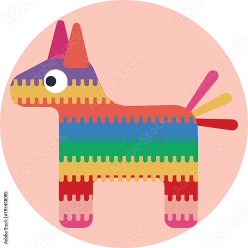 This vibrant icon features a traditional Mexican piñata, symbolizing fun-filled festivities and cultural heritage. 
