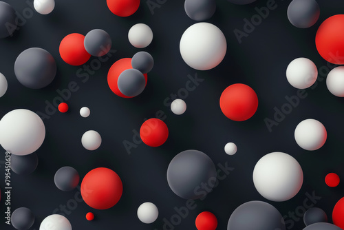 Dynamic Elegance  Abstract Illustration of Floating Spheres