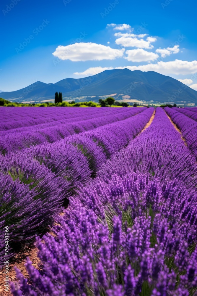 Obraz premium b'scenic view of lavender fields in provence france'