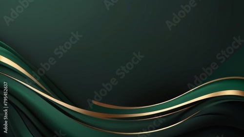 Futuristic Abstract Green Wave Design for Landing Page Background