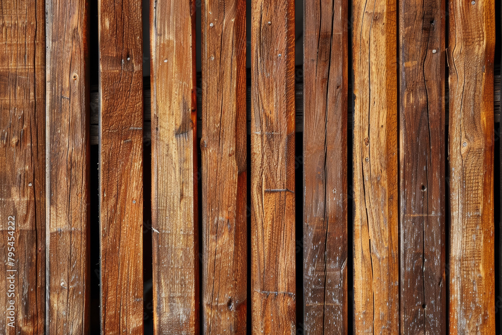 Vertical Brown Slats Background, Close-Up Shot Vertical Brown Slats Background, Close-Up Shot